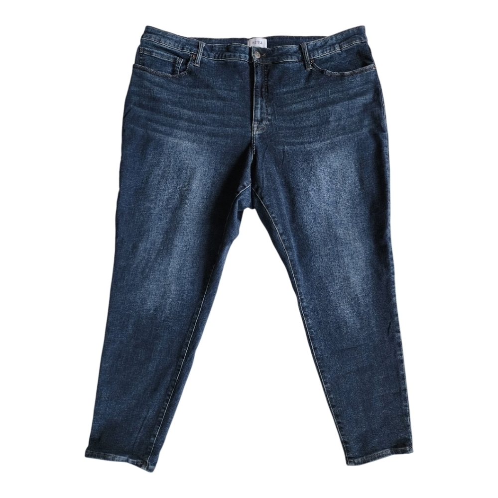 Pistola Dark Wash Stretch Denim Jeans Size 24W Slim Fit Comfortable Mid-Rise